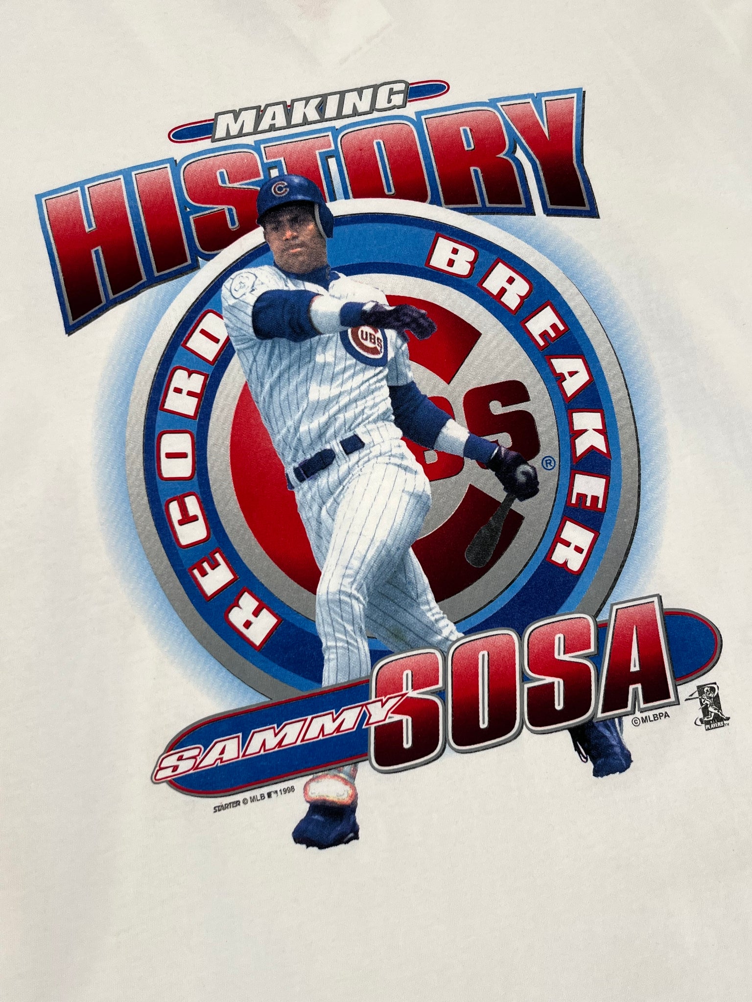 Vintage 1990's Chicago Cubs Sammy Sosa Majestic History Starter Bran
