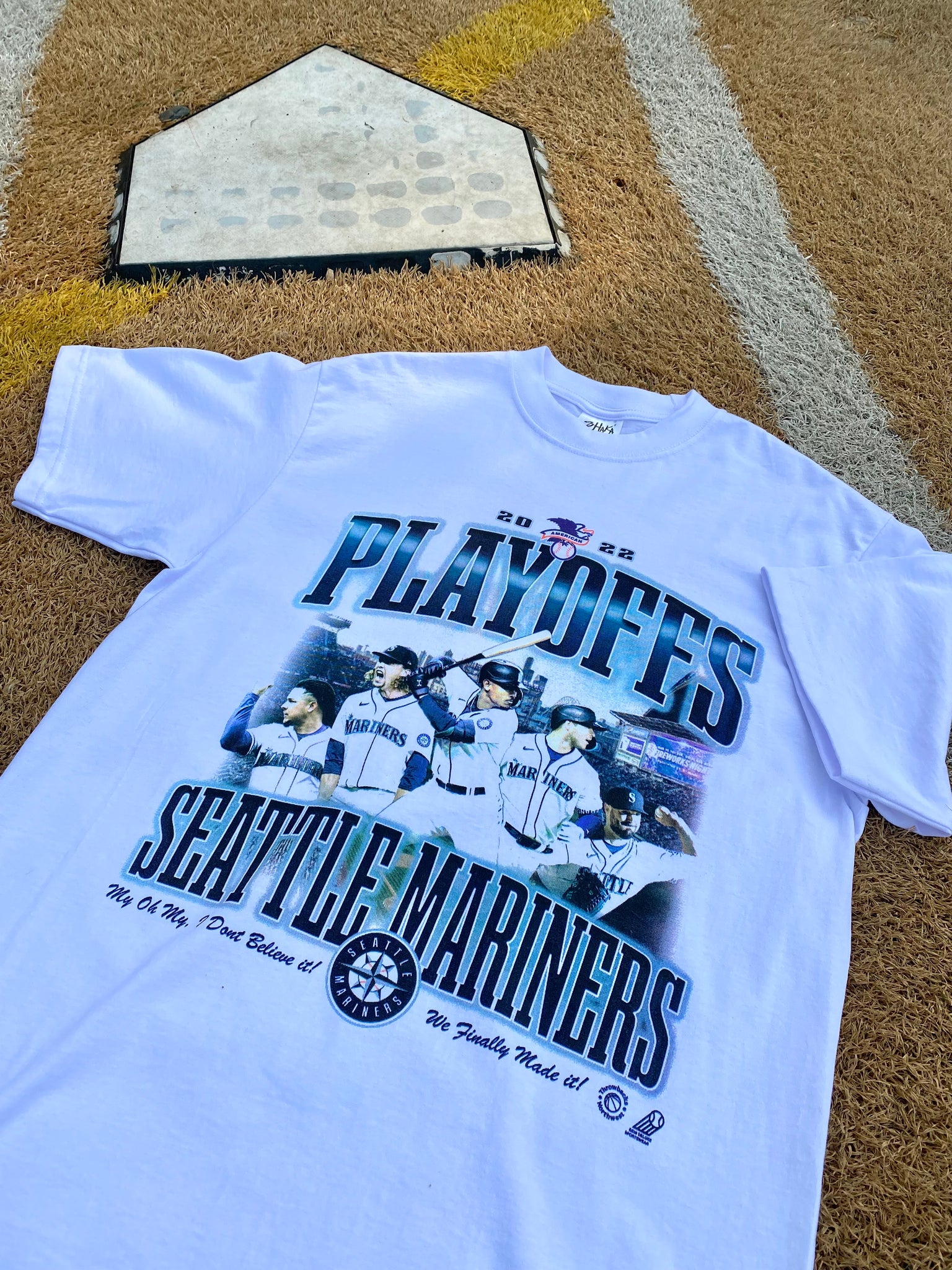 Vintage 1995 Seattle Mariners American League Playoffs caricature Shirt Sz  Large