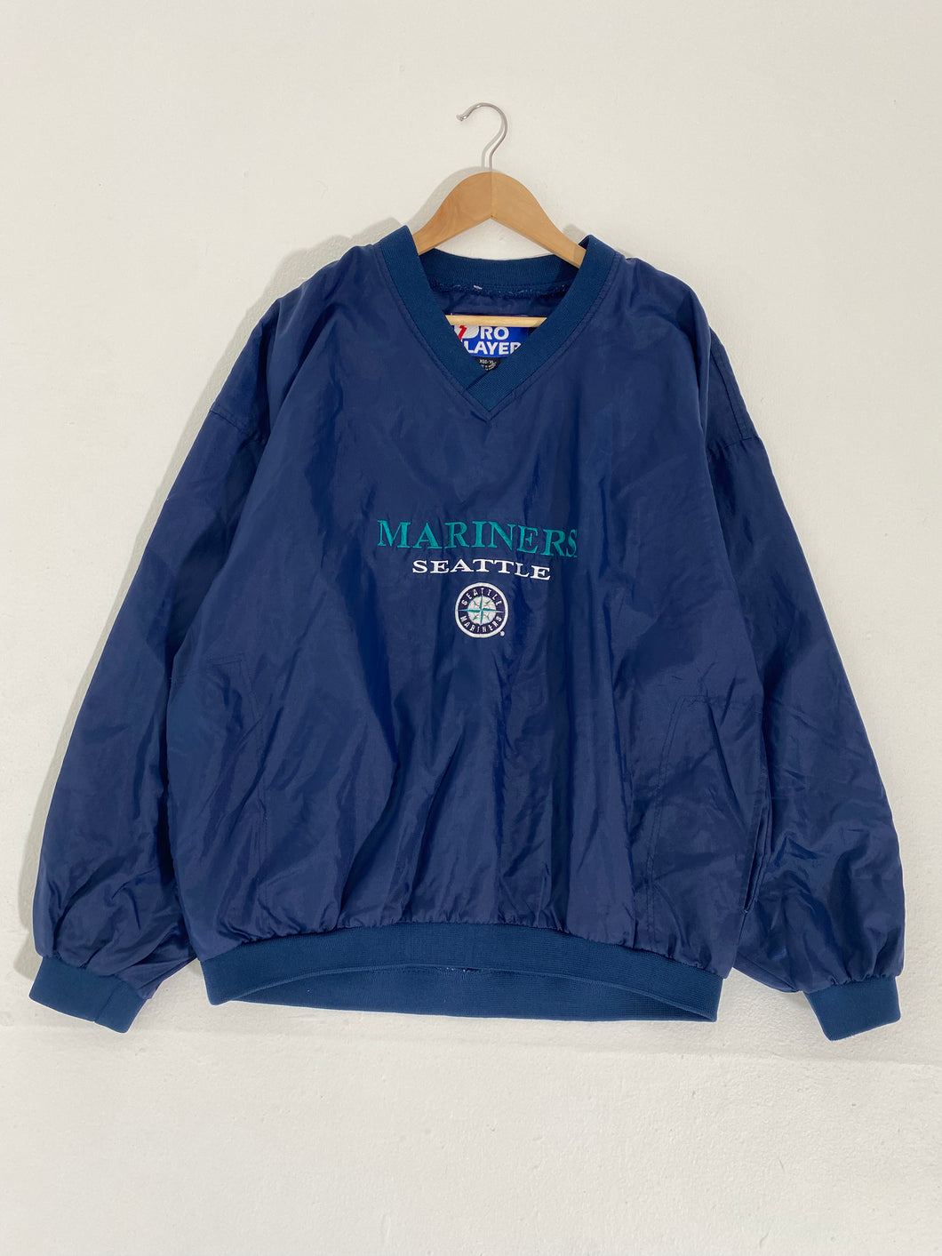 Vintage 1990's Seattle Mariners Pullover V-Neck Windbreaker