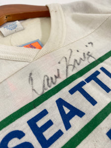 Vintage 1990's Seattle Seahawks 'Autographed Dave Krieg' Jersey T-Shirt Sz. Youth XL