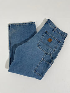 Vintage 36x30 Denim Carhartt Double-Knee Carpenter Jeans