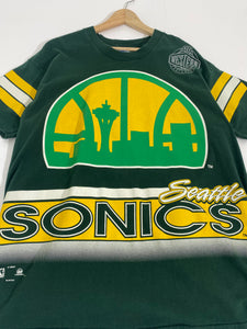 Vintage 1990's Seattle Super Sonics A.O.P. Salem Sportswear T-Shirt Sz. XL