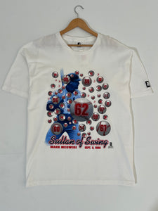Vintage 1990's St. Louis Cardinals Mark McGwire "Sultan of Swing" Starter Brand T-Shirt Sz. XL
