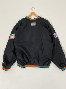 Vintage 1990's Black Miami Dolphin Pullover Windbreaker Sz. XL