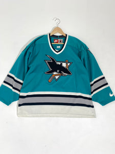 Size Large vintage CCM San Jose Sharks hockey jersey