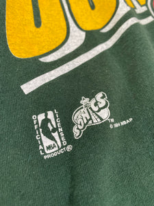 Vintage 1994 Green Seattle Super Sonics T-Shirt Sz. M