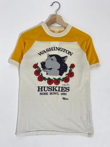 Vintage Washington Huskies '1981 Rose Bowl' T-Shirt Sz. S