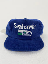 Vintage 1990's Blue Corduroy Seattle Seahawks Snapback Hat