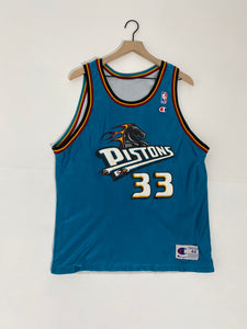 Vintage 1990’s Reversible Detroit Pistons "Hill" Champion Jersey Sz. L