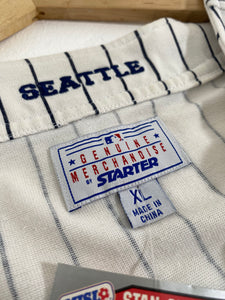 Vintage 1990's Seattle Mariners STARTER Pinstripe Cloth Jersey Sz. XL