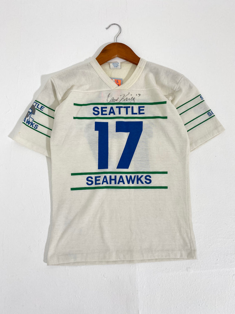 Vintage 1990's Seattle Seahawks 'Autographed Dave Krieg' Jersey T-Shir