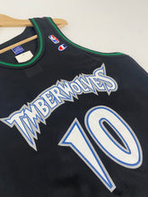 Vintage 1990's Black Minnesota Timberwolves 'Sczerbiak' Champion Jersey Sz. XL (48)