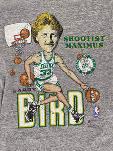 Larry Bird Retro Basketball Caricature T Shirt