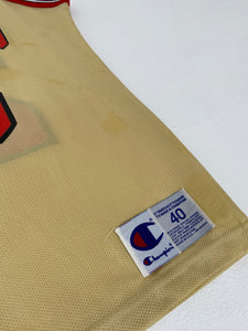 Vintage 1990's Gold Chicago Bulls 'Michael Jordan' 50th Year Anniversary Edition Jersey Sz. M (40)