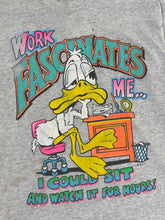 Vintage "Work Fascinates Me" T-Shirt Sz. M