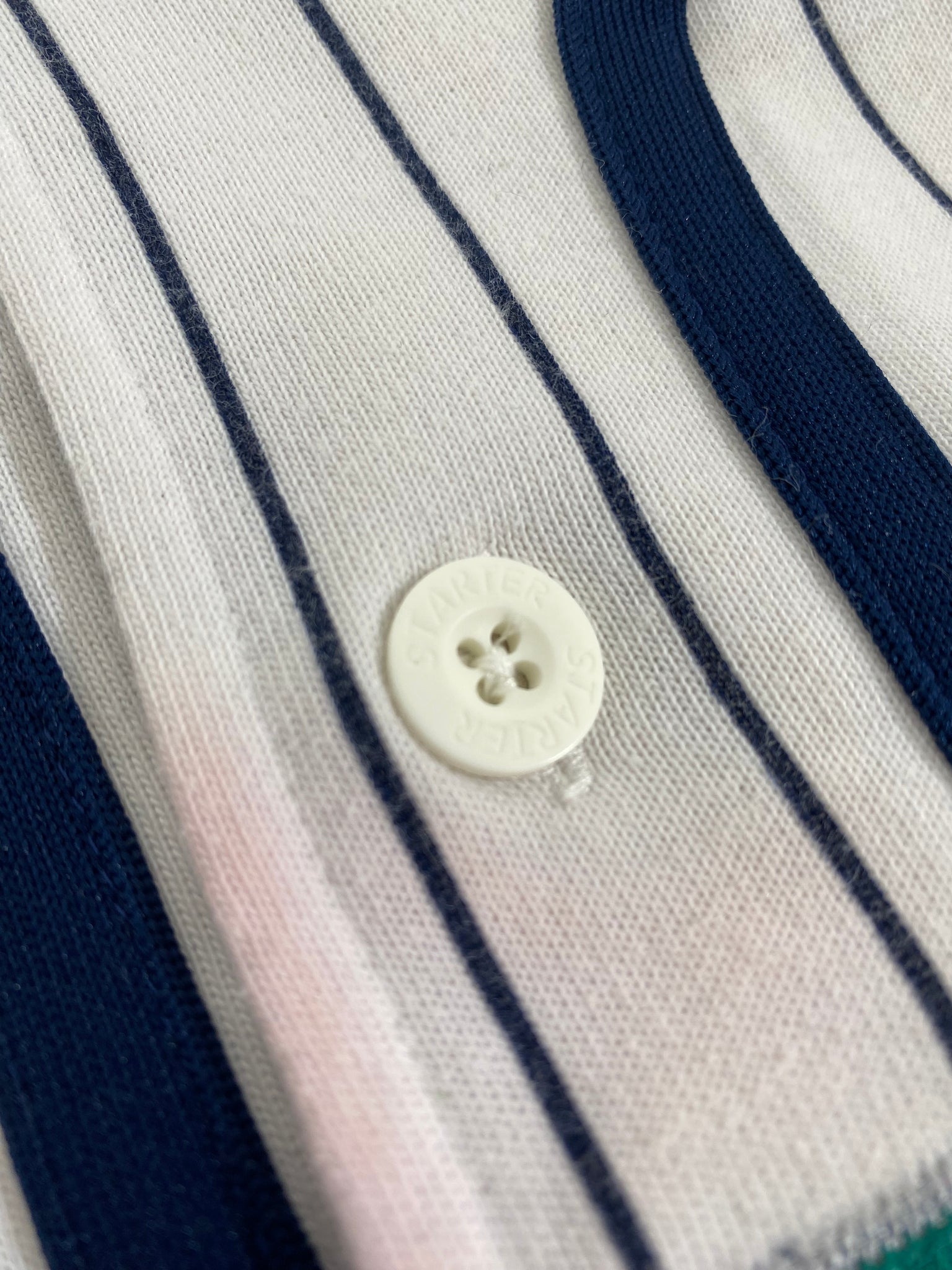 RARE! vintage 90s starter seattle mariners pinstripe baseball Button Up  jersey