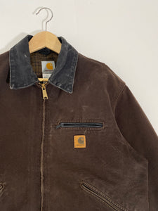 Vintage 1990's Chocolate Brown Carhartt Detroit Jacket Sz. L
