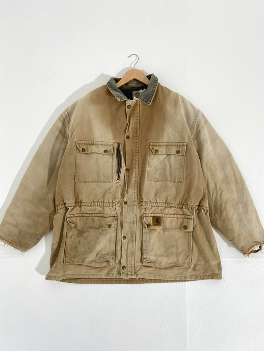 Vintage 1990’s Distressed Light Brown Carhartt Coat Sz. L
