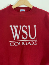 Vintage 1990's Burgundy WSU Cougars Logo 7 Crewneck Sz. 2XL