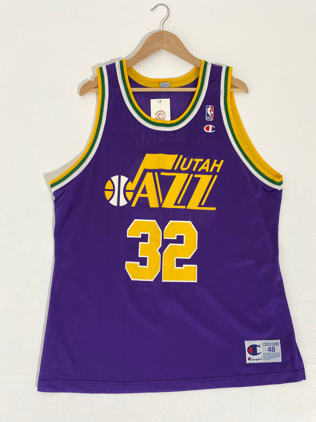 Vintage 1990's Utah Jazz  'Karl Malone' Champion Jersey Sz. XL