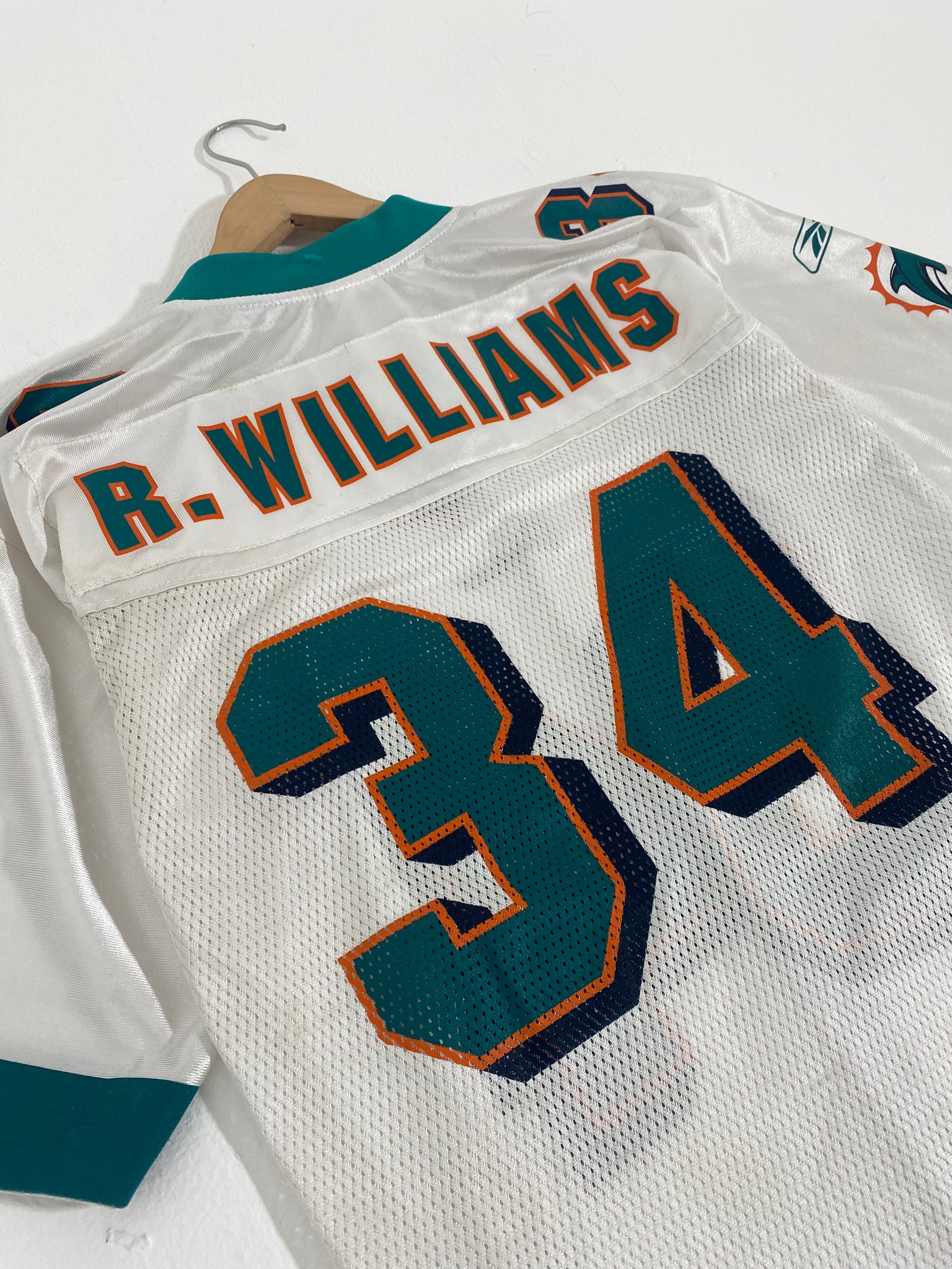 Y2K Reebok Miami Dolphins 'Ricky Williams' Jersey Sz. S