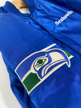 Vintage 1990’s Blue Seattle Seahawks Satin Starter Jacket Sz.L