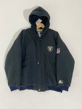 Vintage 1990's Oakland Raiders STARTER Parka Jacket Sz. L