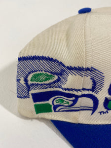 90s VTG Seattle Seahawks Sport Specialities Black dome Plain Logo Snapback  Hat