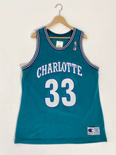 90s Alonzo Mourning Charlotte Hornets Purple Champion Jersey - 5 Star  Vintage