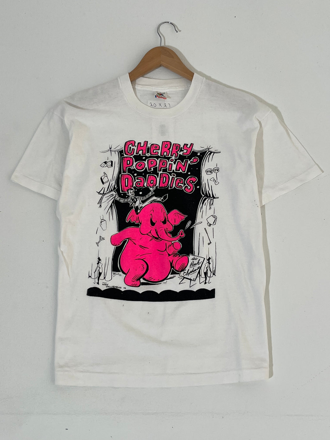 Vintage Cherry Poppin Daddies '1992 Pink Elephant Tour' T-Shirt Sz. L