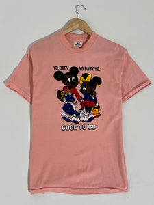 Vintage Pink Mickey Mouse / Disney "Yo Baby, Yo Baby, Yo!" T-Shirt Sz. L