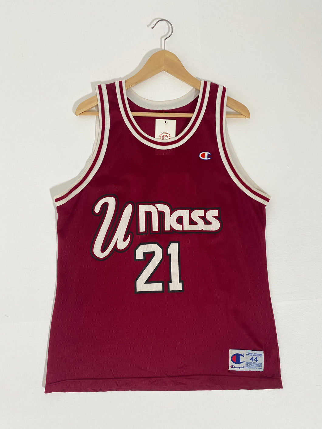 Vintage 1990's UMass Minutemen 'Marcus Camby' Champion Jersey Sz. 44