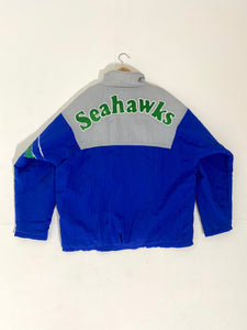 SEATTLE SEAHAWKS Throwback STARTER Full Zip Jacket BLUE LARGE XL