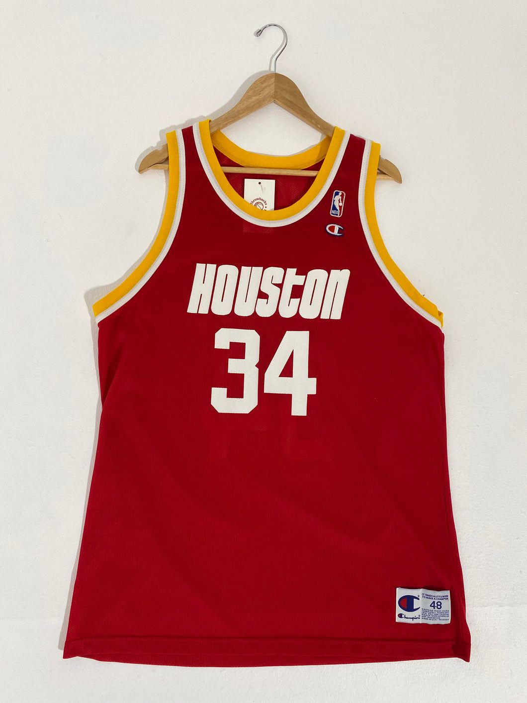 Original Vintage NBA Houston Rockets Champion Jersey Hakeem 