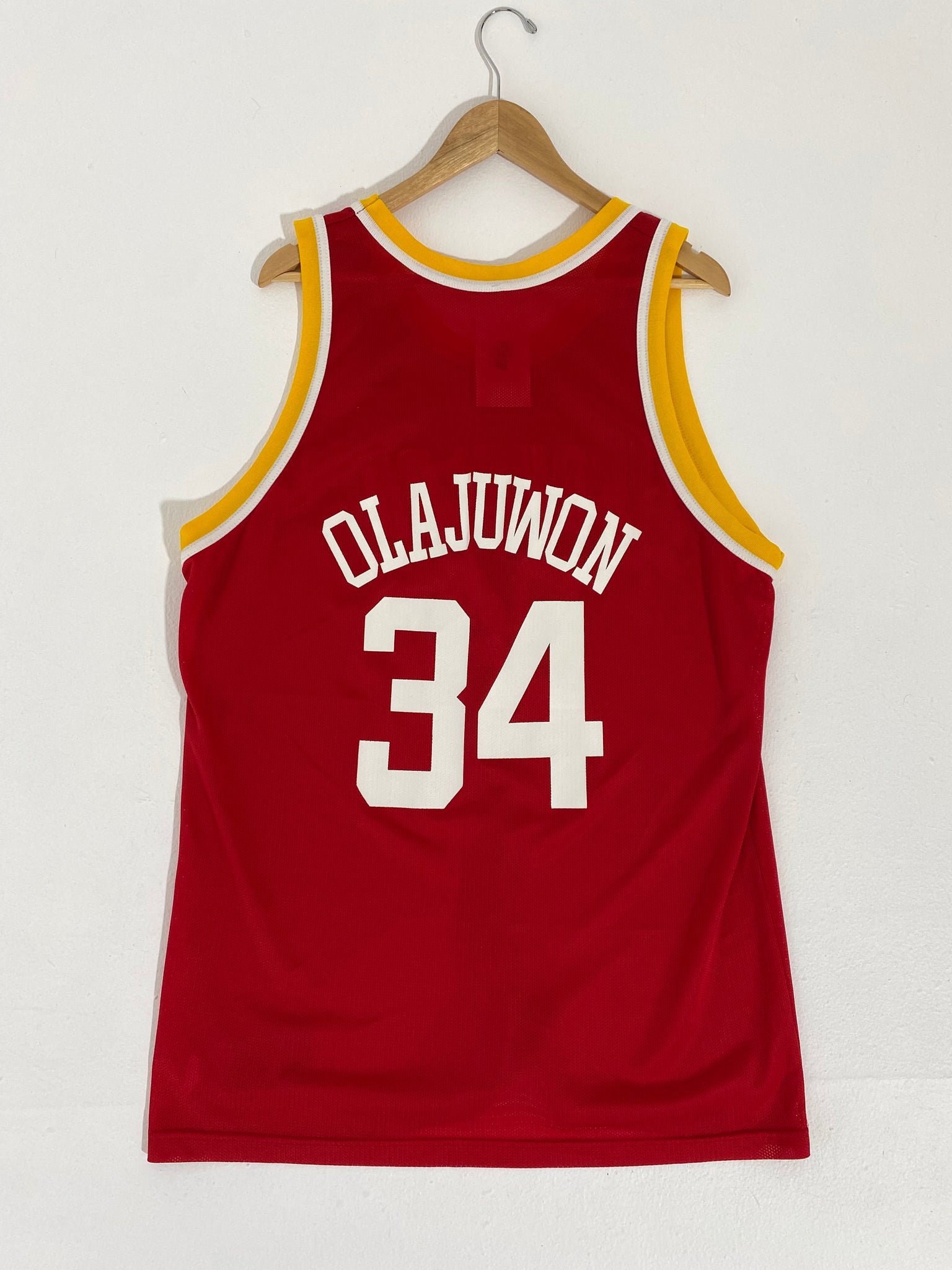 Vintage Houston Rockets Hakeem Olajuwon 34 Jersey Champion 