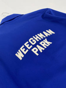 Ebbets Field Flannels "Weeghman Park" Blue Zip-Up Groundskeeper Jacket Sz. XL