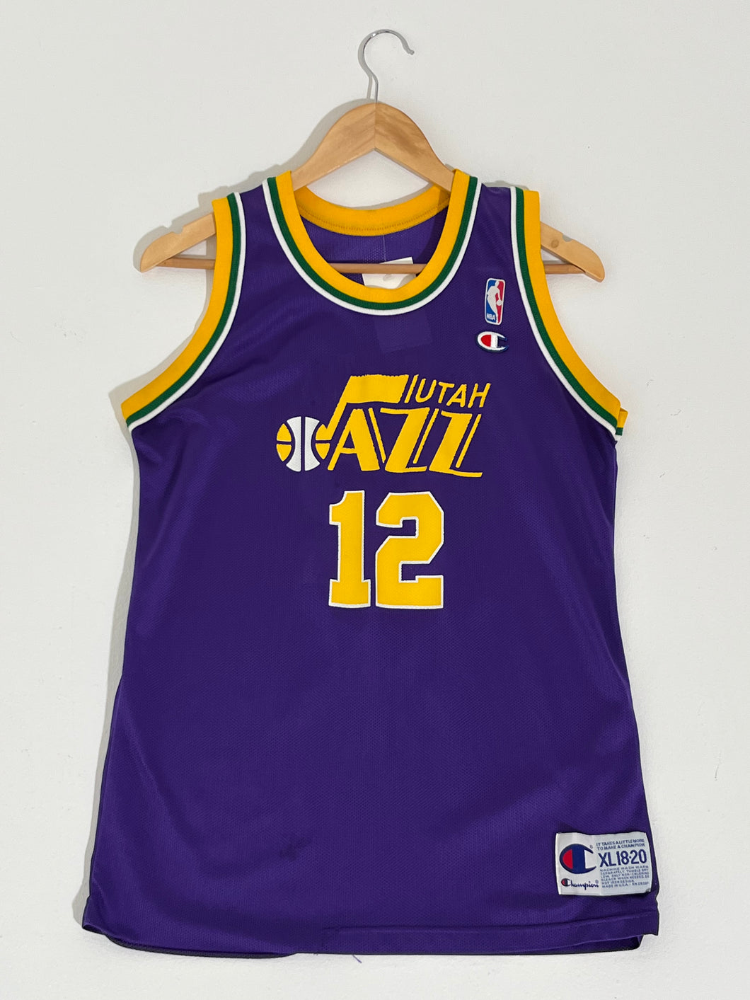 Vintage purple John Stockton Utah Jazz Champion NBA Basketball Jersey Size  48