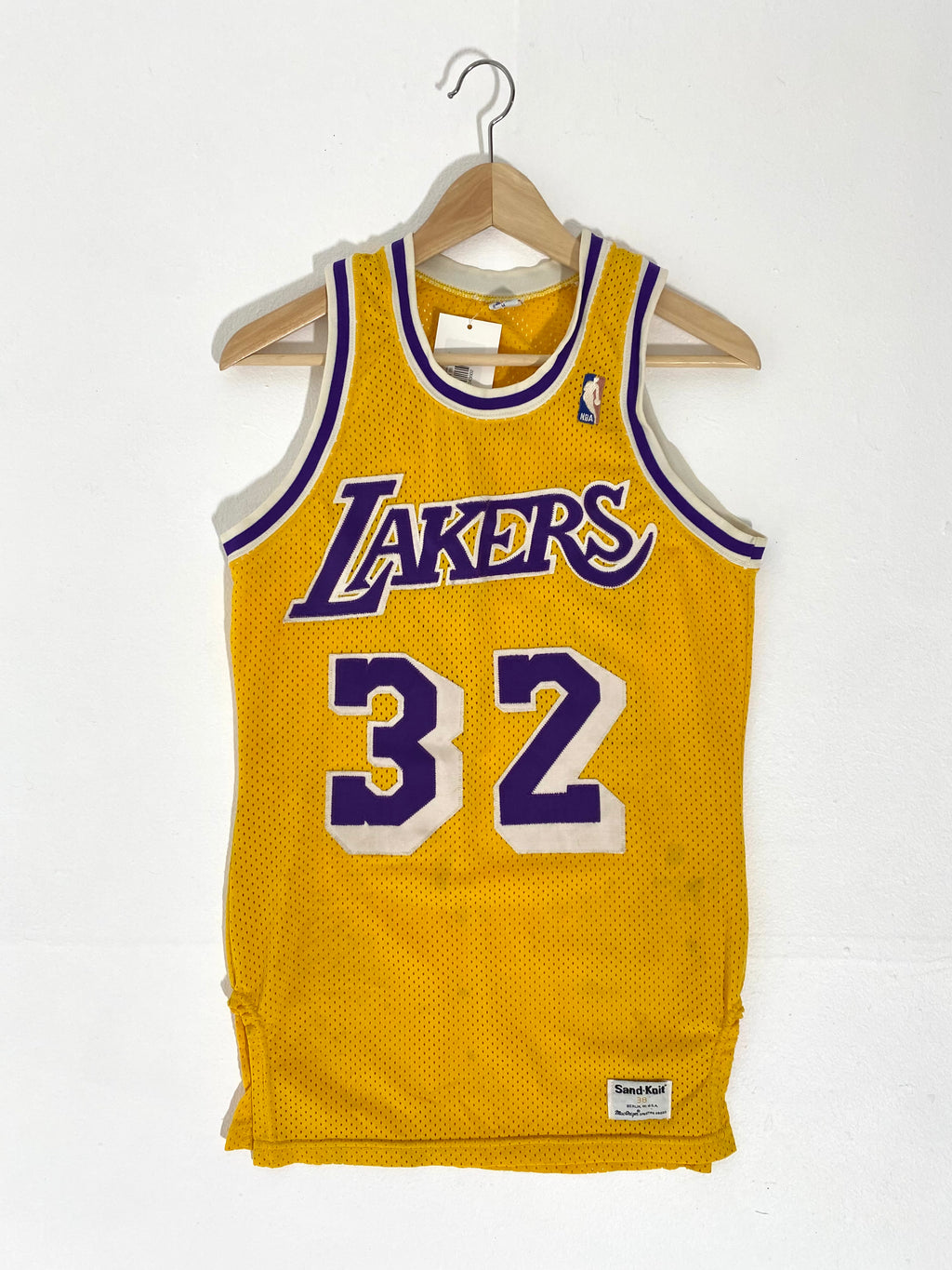 Vintage 1980s Los Angeles La Lakers Sand Knit Jersey - S