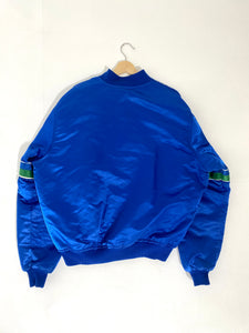 Seattle Seahawks Royal Throwback Classic Satin Jacket