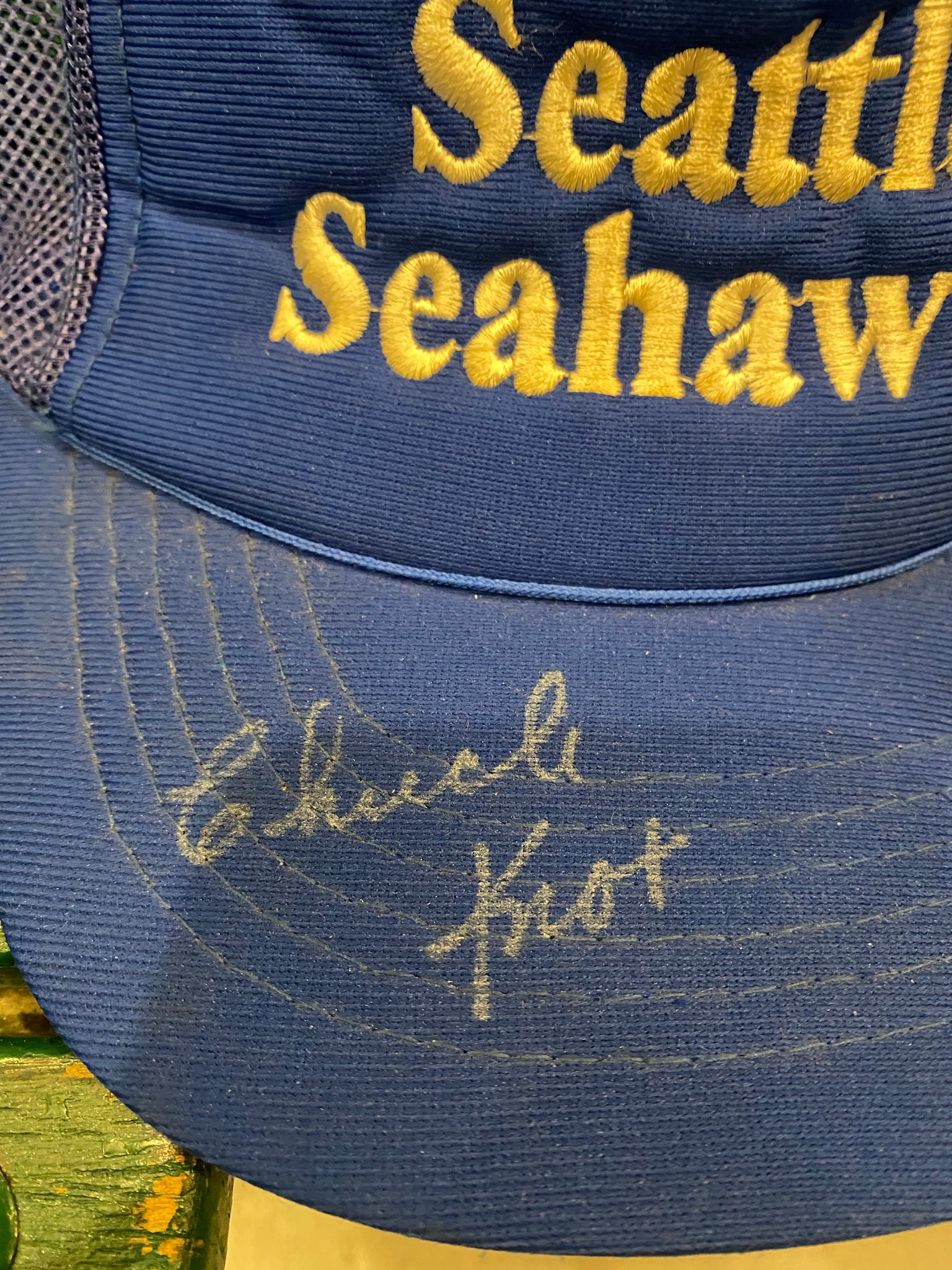 Vintage Autographed Seattle Seahawks Chuck Knox Trucker Hat