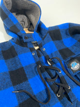 Vintage Swanndri Wool Bush Hooded Jacket Blue/Black Sz. M