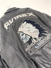 Vintage 1990's RARE Black Leather Avirex Jacket Sz. 4XL