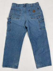 Vintage 36x30 Denim Carhartt Double-Knee Carpenter Jeans