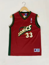 Vintage 2000 Red Seattle Super Sonics 'Patrick Ewing' Champion Basketball Jersey Sz. Youth L