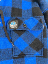 Vintage Swanndri Wool Bush Hooded Jacket Blue/Black Sz. M