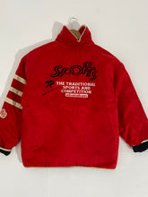 Vintage 1990's Red "Sports Competition" Ski Down Jacket Sz. L