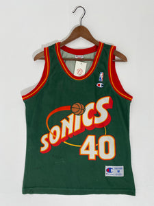Vintage Mid-90's Seattle Super Sonics 'Shawn Kemp' Champion Jersey Sz. M