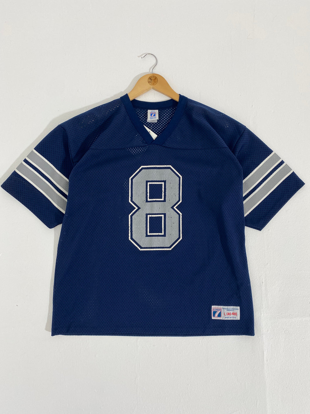 Vintage 90's Dallas Cowboys Troy Aikman Logo 7 Jersey SZ L 