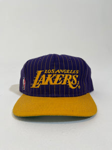 Vintage 1990's Los Angeles Lakers Pinstripe 'Script' SPORTS SPECIALTIES Snapback