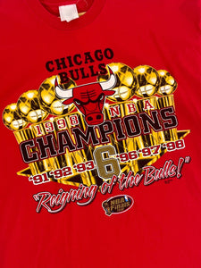 Vintage 1990's Chicago Bulls "Reigning of the Bulls" T-Shirt Sz. 2XL